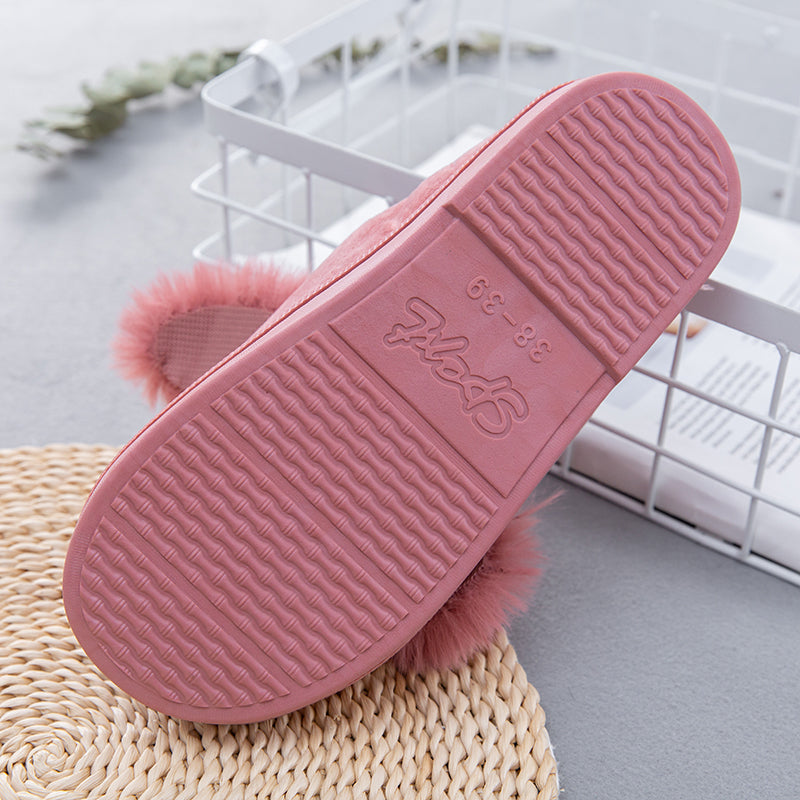 Rabbit Animal Prints Flat Indoor Slippers