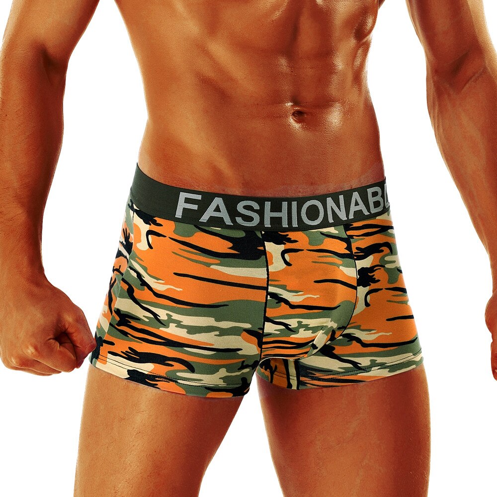 underwear Male Mens Underwear Boxers Men Sexy Underwear Letter Pure Color Boxer clothes Shorts Bulge Pouch Underpants Breathable