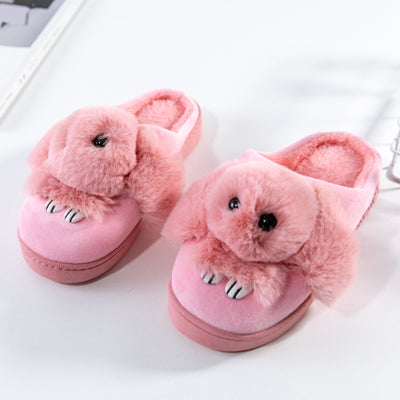 Rabbit Animal Prints Flat Indoor Slippers