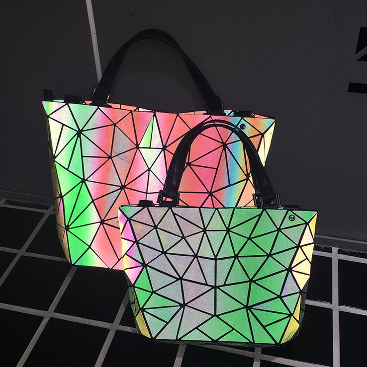 Women Geometric laser Tote Shoulder Bags