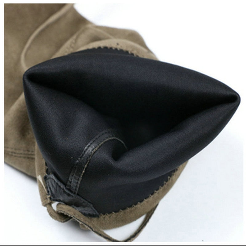 Women Lace Up Stretch Fabric Boots
