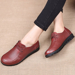 Women Flats Leather Anti Slip Shoes