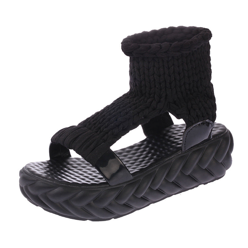 Flat Thick Heels Women Gladiator Sandals