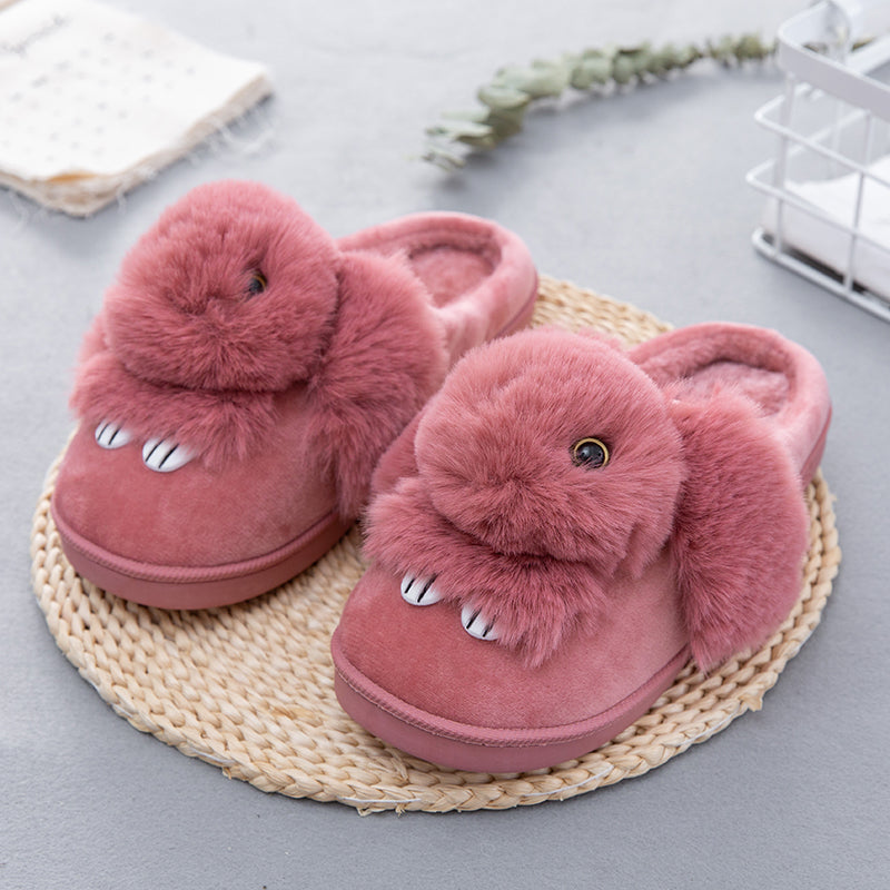 Rabbit Animal Prints Flat Indoor Slippers