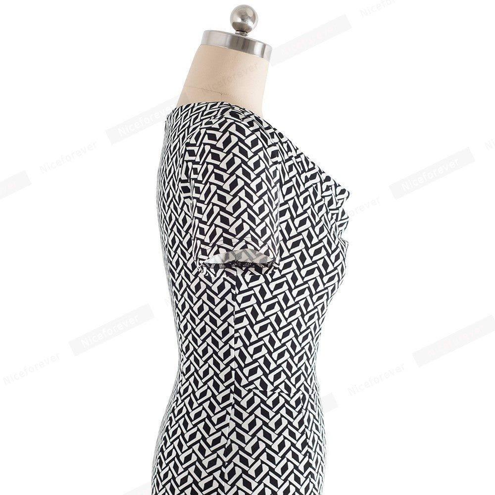Women Vintage Elegant Business Dress