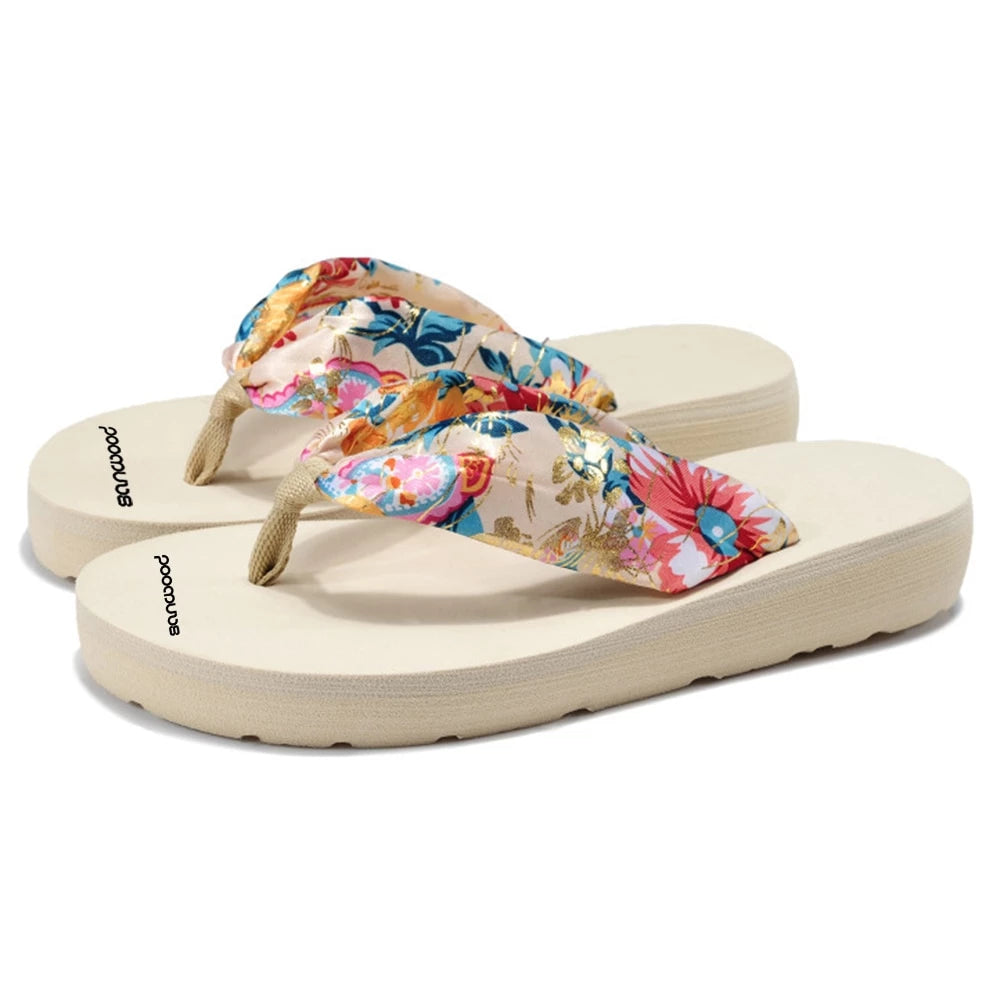 Women Print Bohemian Soft Slippers