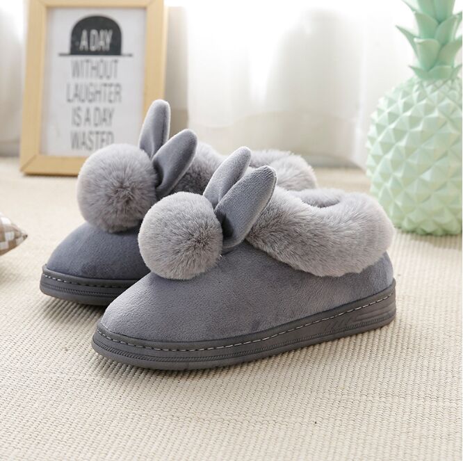 Heart-Shaped Cotton Women Slippers