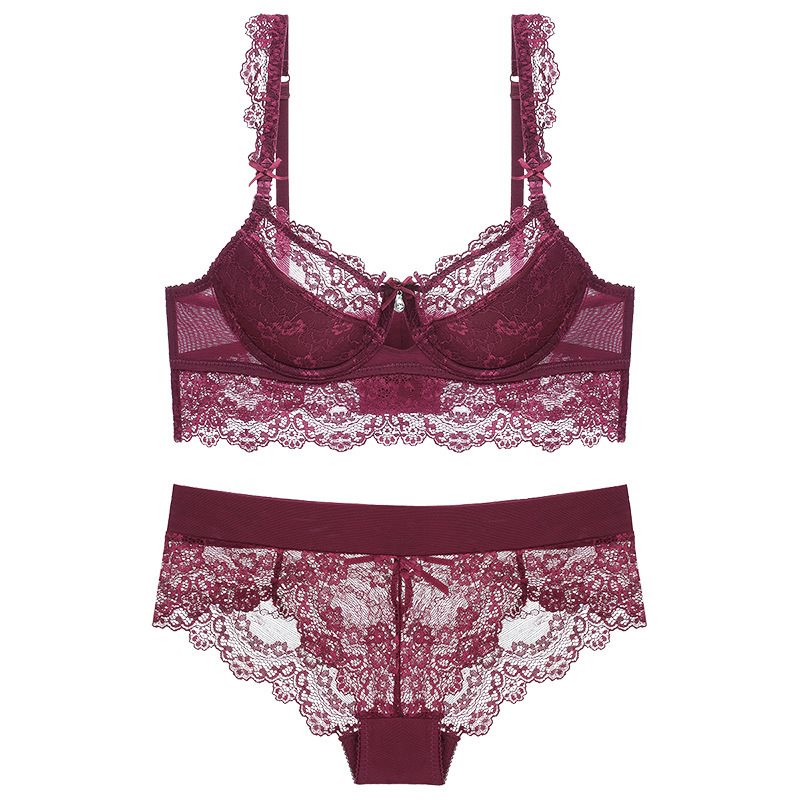 Lace Breasted Push Up Women Underwear Set