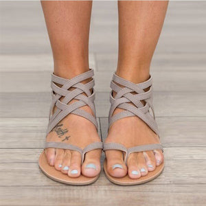 Women Rome Style Cross Tied Sandals