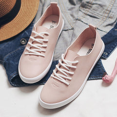 Women Leather Flat Heel Shoes