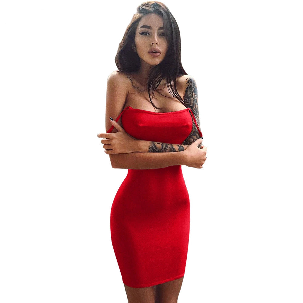 Spaghetti club wear party elegant dress