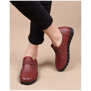 Women Flats Leather Anti Slip Shoes