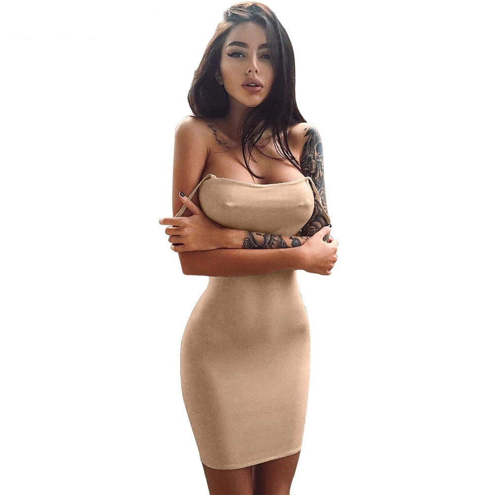 Spaghetti club wear party elegant dress