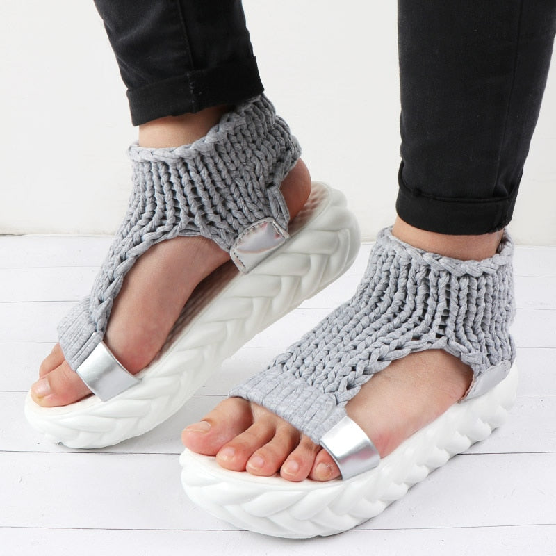 Flat Thick Heels Women Gladiator Sandals