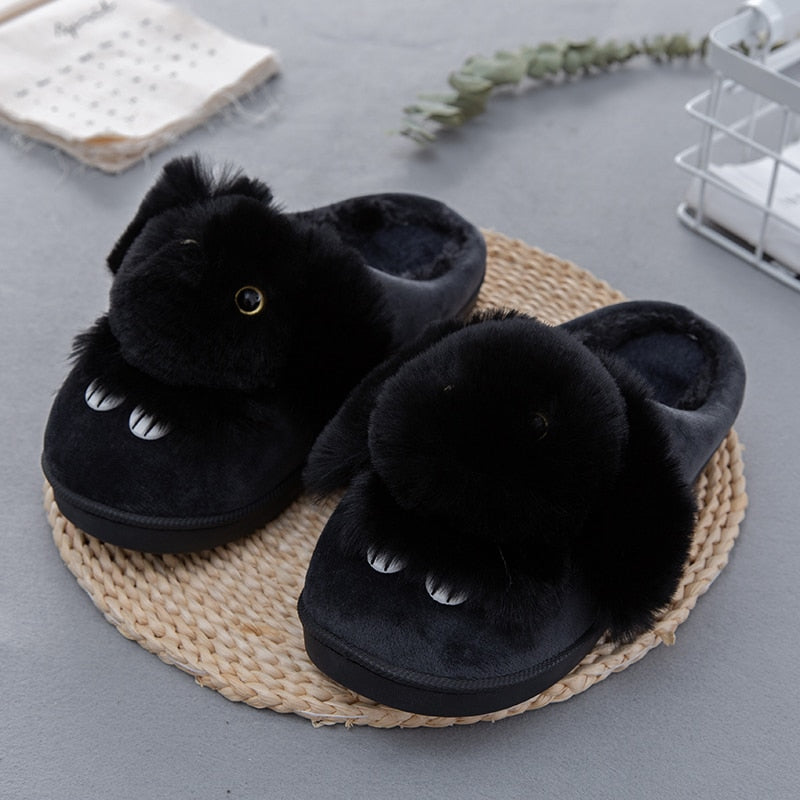 Rabbit Animal Prints Flat Indoor Slippers