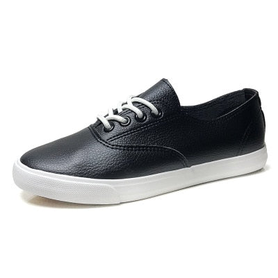 Women Leather Flat Heel Shoes