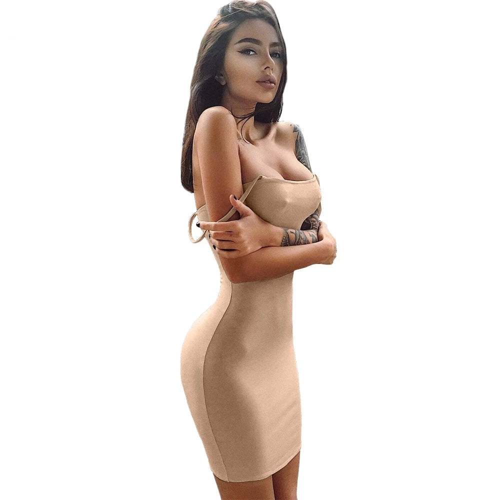 Spaghetti club wear party elegant dress