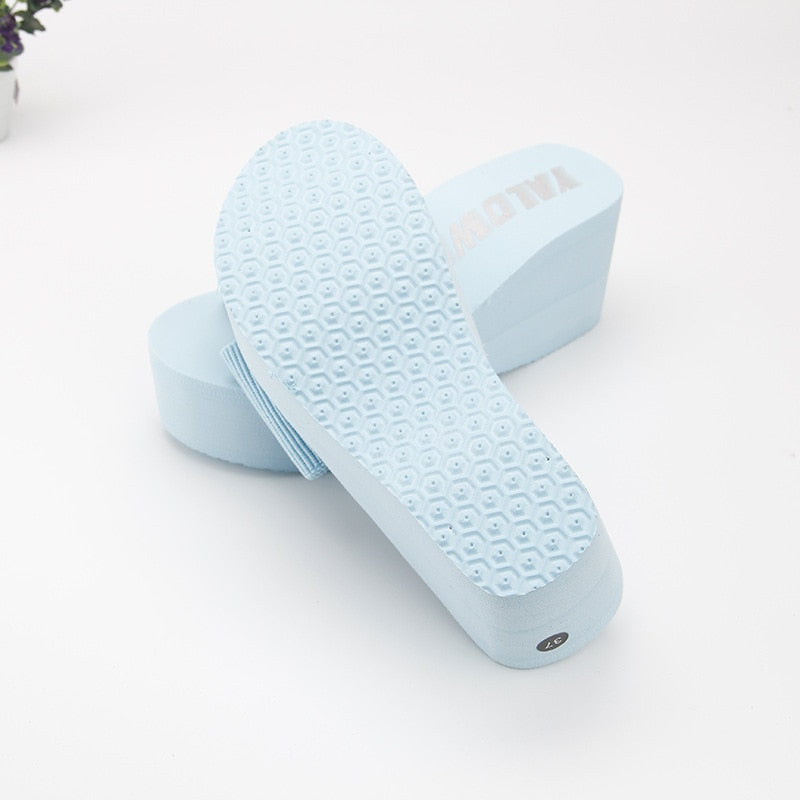 Women Beach Elastic Fabric Slippers 