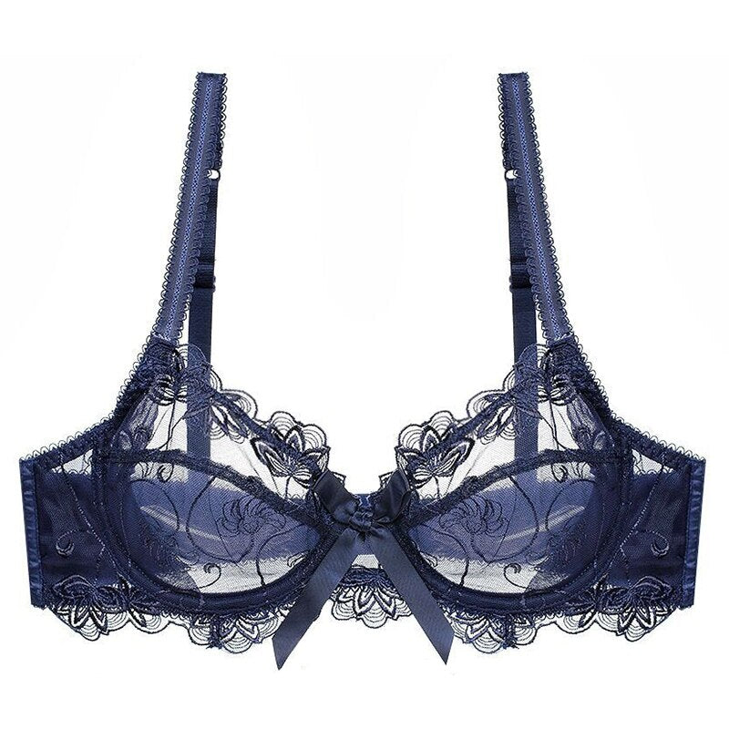 Sexy Slim Lace Lingerie Underwire Floral Large Size Bra