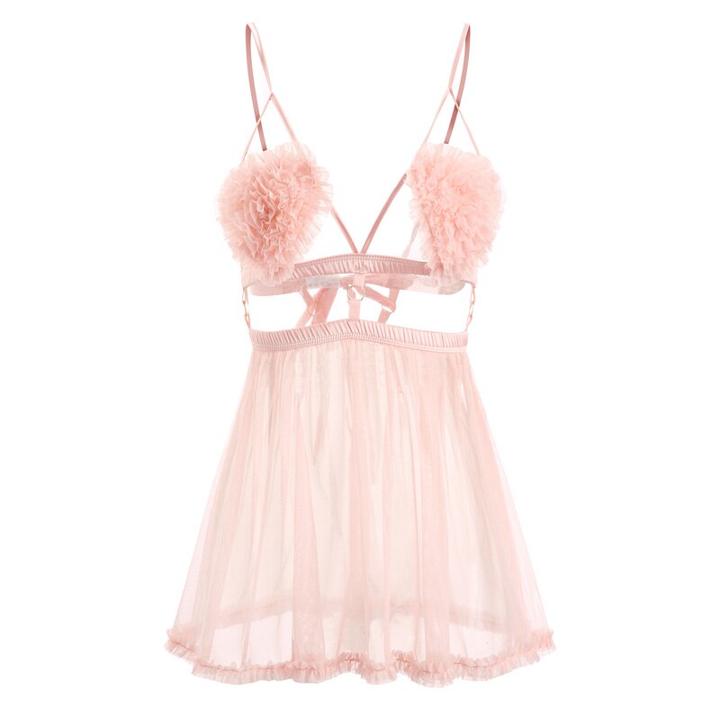Thin Suspender Strap Home Clothes With Panty Nighty Sleepshirts