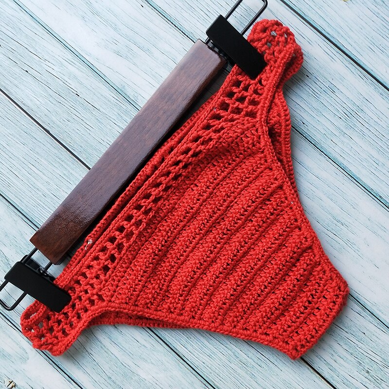 Lining Bikini Bottoms Crochet Thong Handmade Knitting Swimwear Shorts