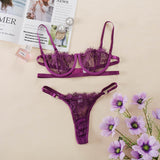 Women's Underwear Lace Erotic Lace Bra Panties Lingerie Set