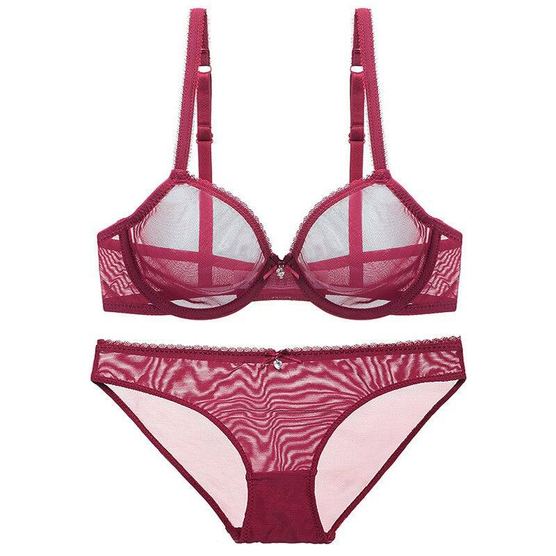 Sexy Lingerie Gauze See Through Bra Underwear Set