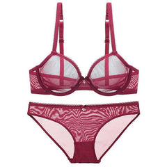 Sexy Lingerie Gauze See Through Bra Underwear Set