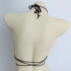 Women's Bikini Top Handmade Crochet Shell Tassel Swimsuit
