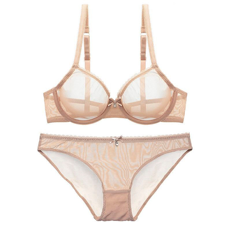 Sexy Lingerie Gauze See Through Bra Underwear Set