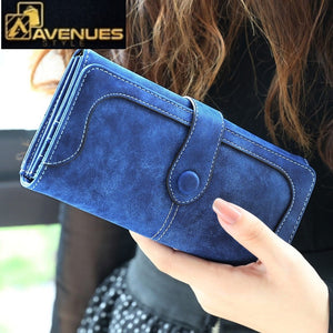 High Quality Long Matte Leather Wallets