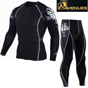 Men's Fitness Tights Clothing Sets
