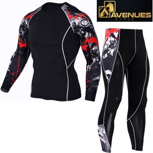 Men's Fitness Tights Clothing Sets