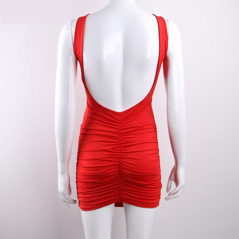 V Neck Backless Sexy Bodycon