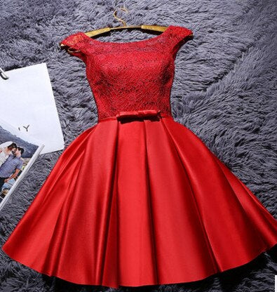 New Short Lace  Evening Dress