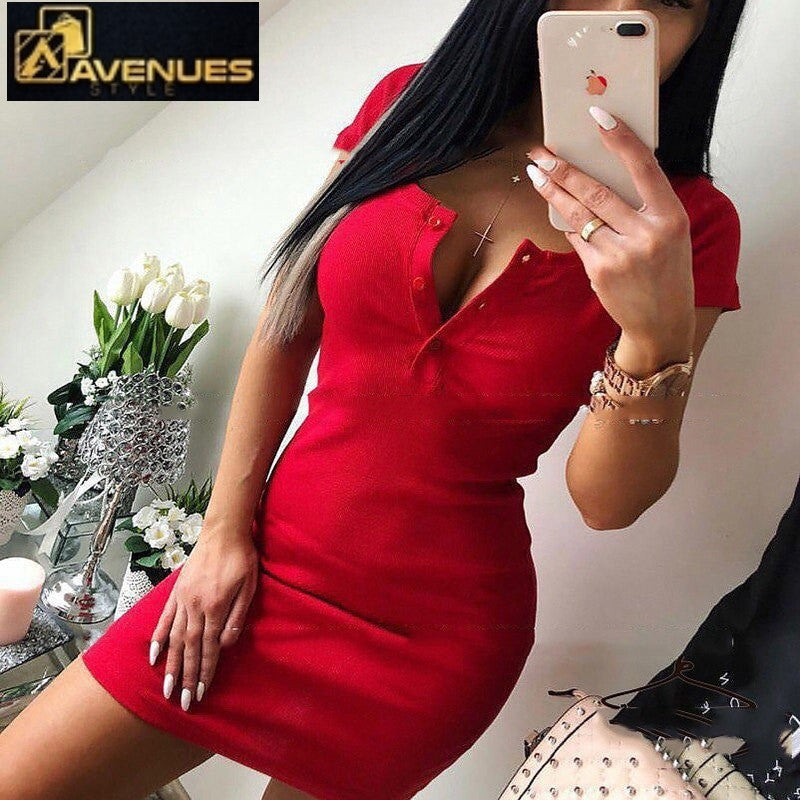 Women Sexy Casual Bodycon Dress