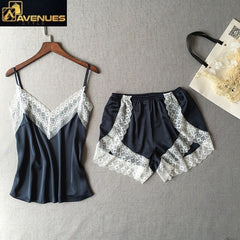 Women's Sleepwear Sexy Satin Dress Set