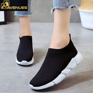 Women Breathable Slip On Flat Shoes