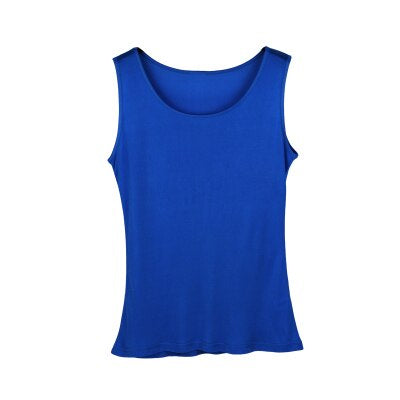 Real Silk Solid Basic Vest O-Neck Tank Top