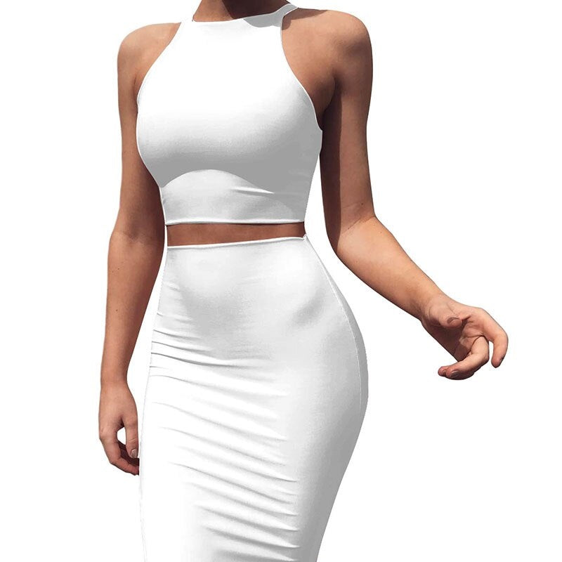 Sexy O Neck Sleeveless Body con Dress