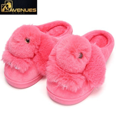 Rabbit Animal Prints Flat Indoor Slippers
