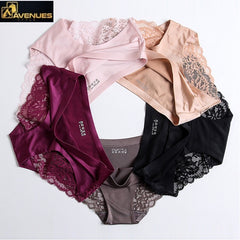 Women's Cotton Lace Seamless Panties 2 piece
