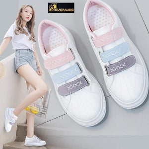 Leather Air Mesh Cloth Breathable Shoes