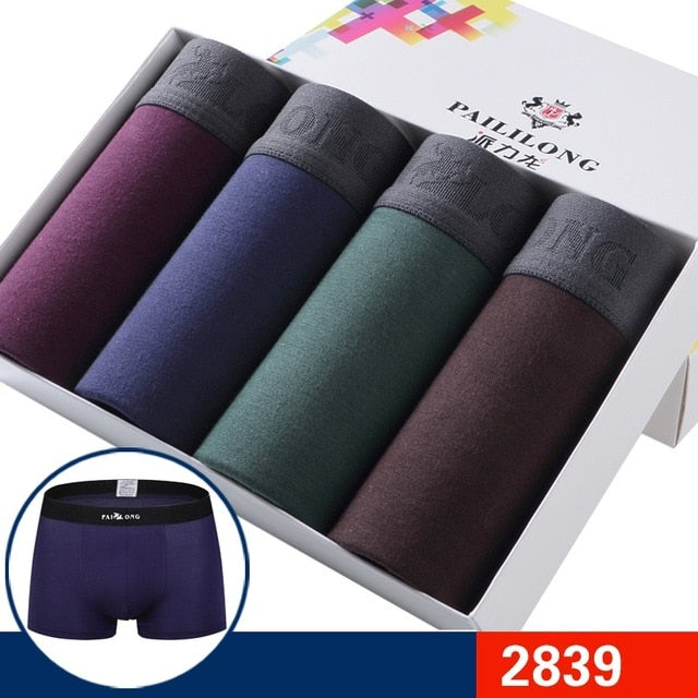 4 pieces/lot Men Boxer soft underwear Short Pants