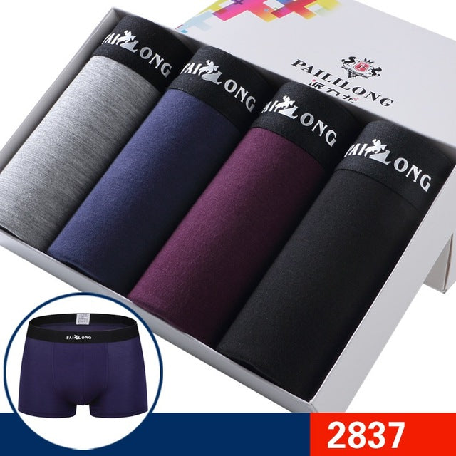 4 pieces/lot Men Boxer soft underwear Short Pants