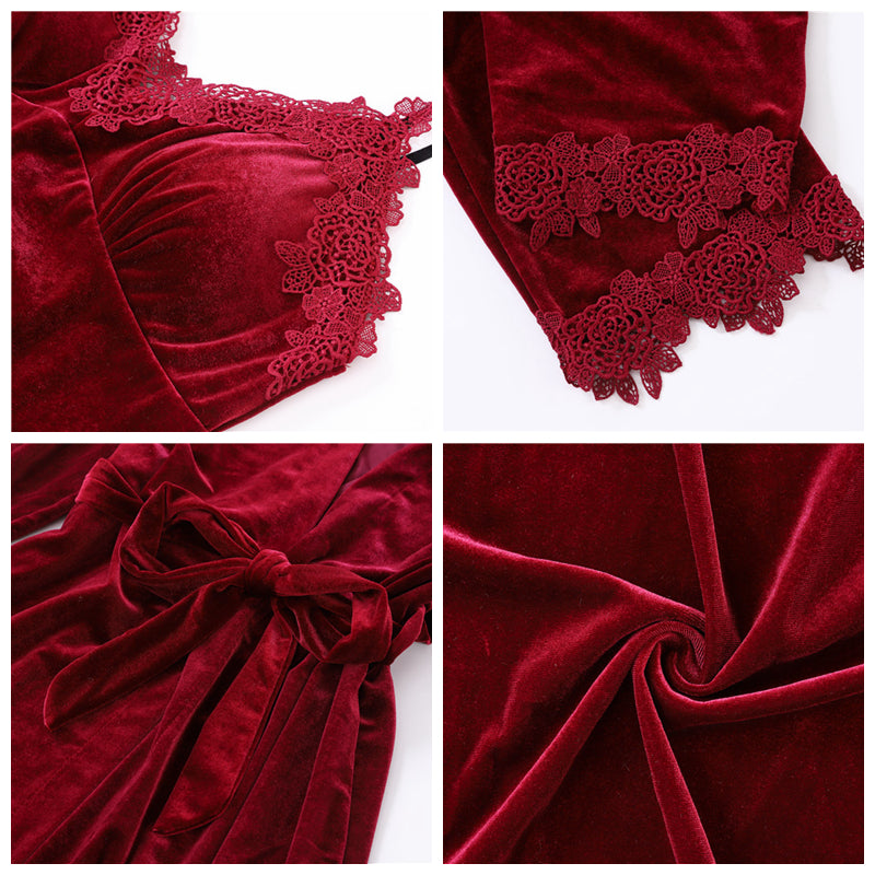 Women Sexy Lace Sleeveless  Nightwear