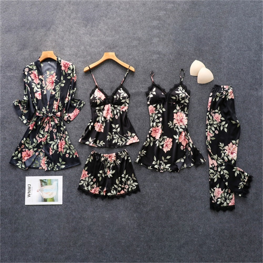 Women's Silk Floral Sexy Lace Sleepwear