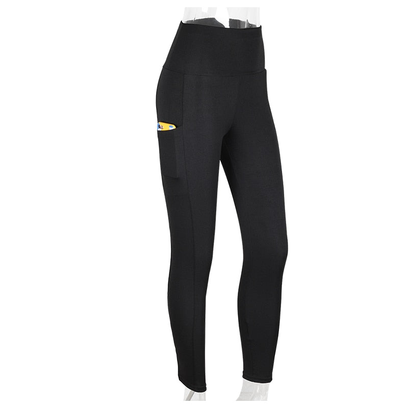 Women's Push Up Fitness Leggings Patchwork Pants