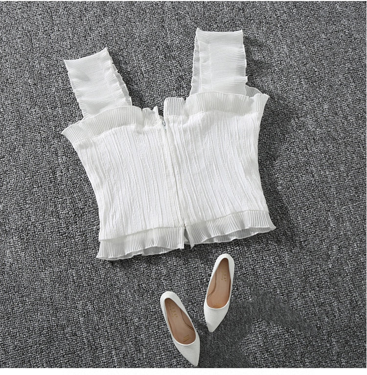 Women's Sleeveless Autumn Bustier Crop Tops