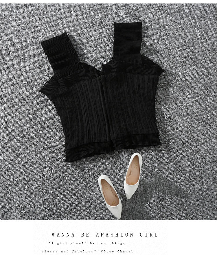 Women's Sleeveless Autumn Bustier Crop Tops